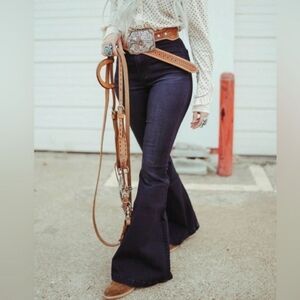 KanCan | Signature Dark Wash Ultra High Rise Flare Leg Denim Jeans